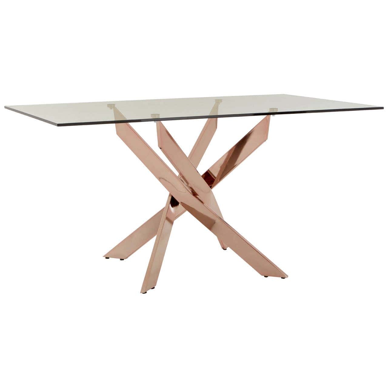 Noosa & Co. Dining Alustre Rectangular Rose Gold Dining Table House of Isabella UK