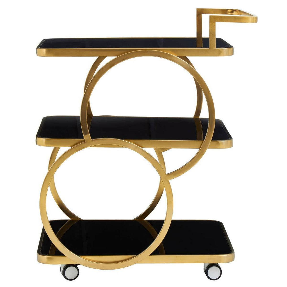 Alvaro Gold Finish Drinks Trolley.