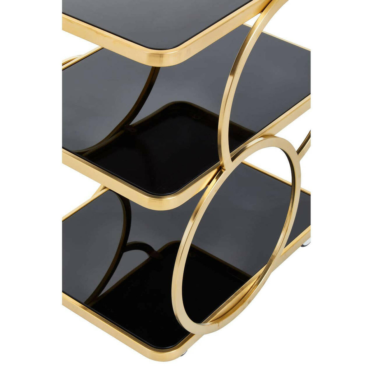 Alvaro Gold Finish Drinks Trolley.