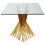 Noosa & Co. Dining Arezzo Glass Top Dining Table With Gold Polished Frame House of Isabella UK