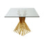 Noosa & Co. Dining Arezzo Tempered Glass Top Dining Table With Gold Finish Frame House of Isabella UK