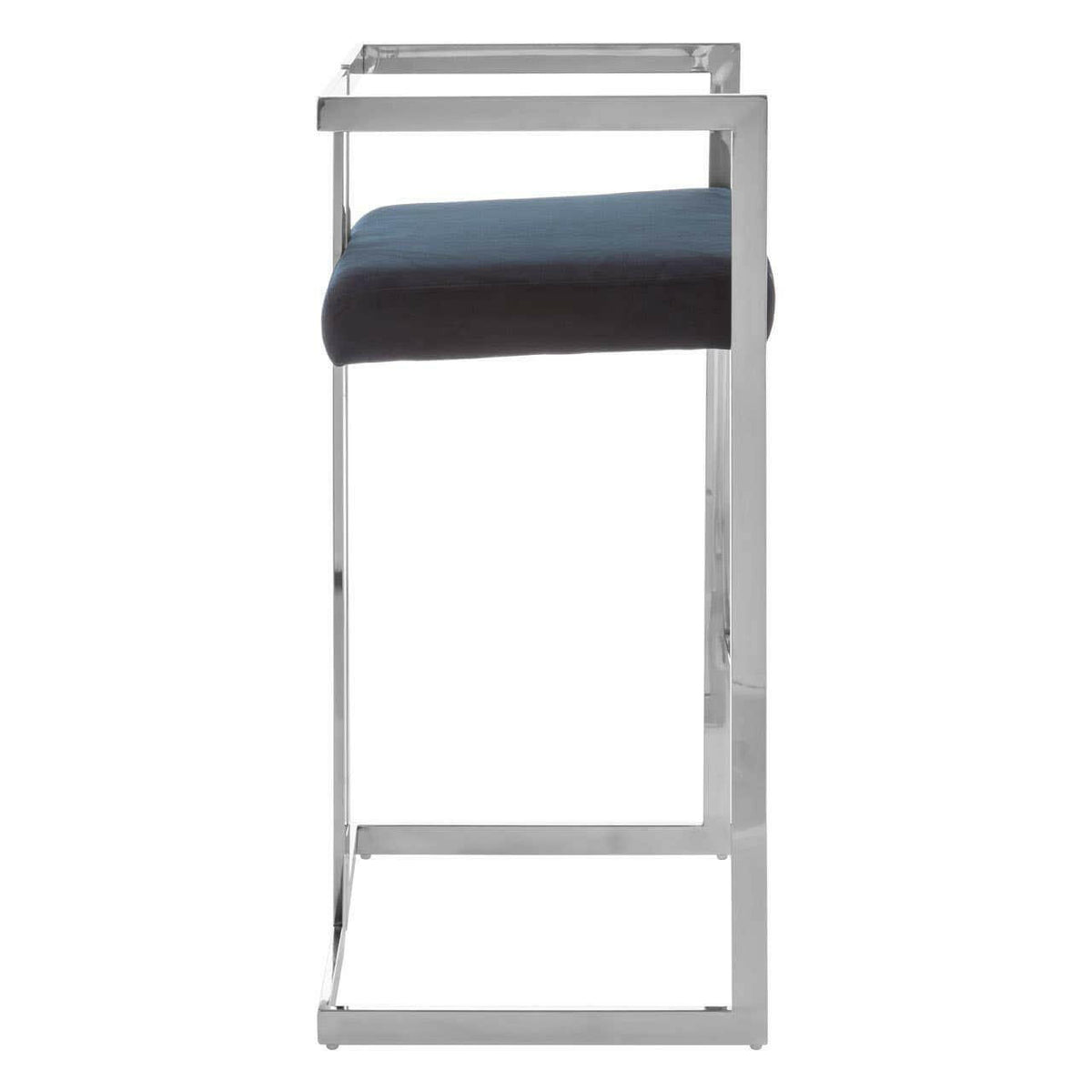 Azalea Bar Stool With Silver Frame.