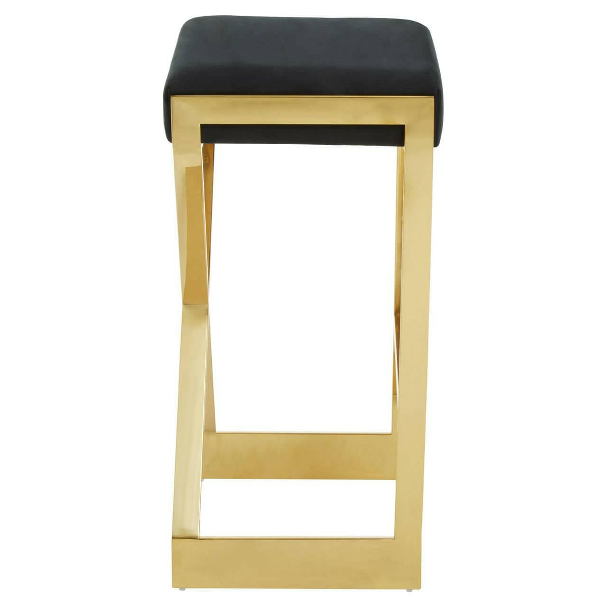 Azalea Black And Gold Finish Bar Stool.
