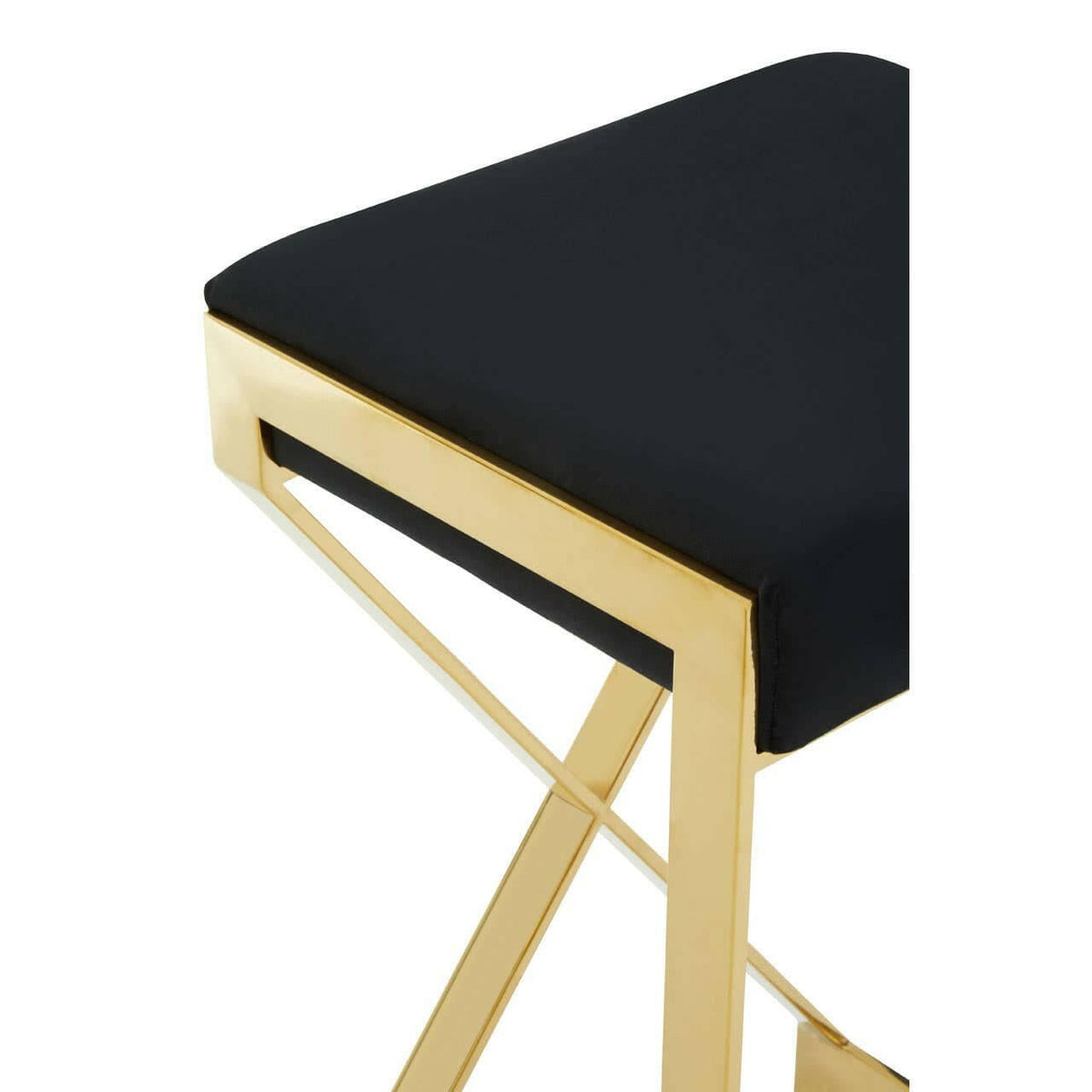 Azalea Black And Gold Finish Bar Stool.