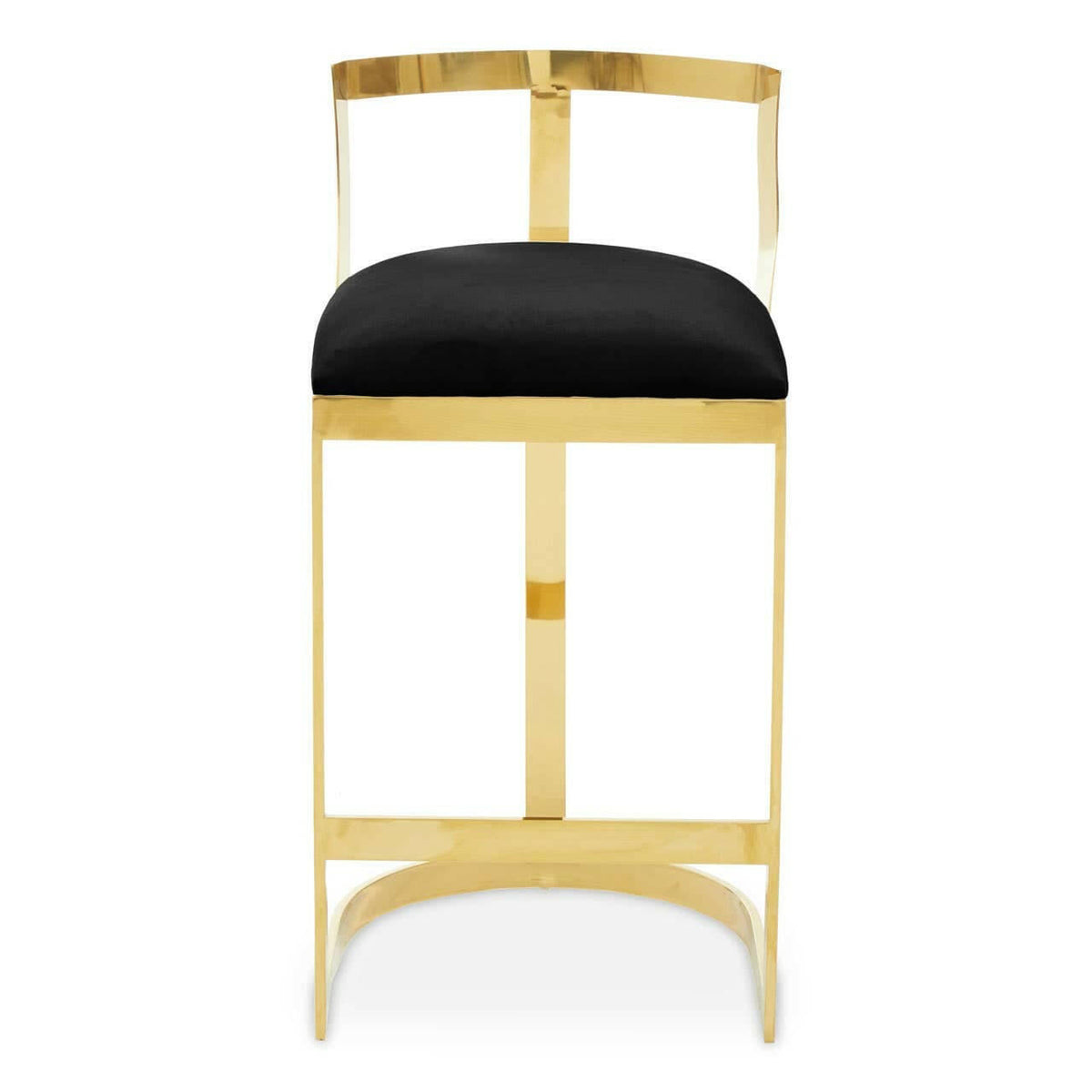 Azalea Black Velvet Bar Stool.