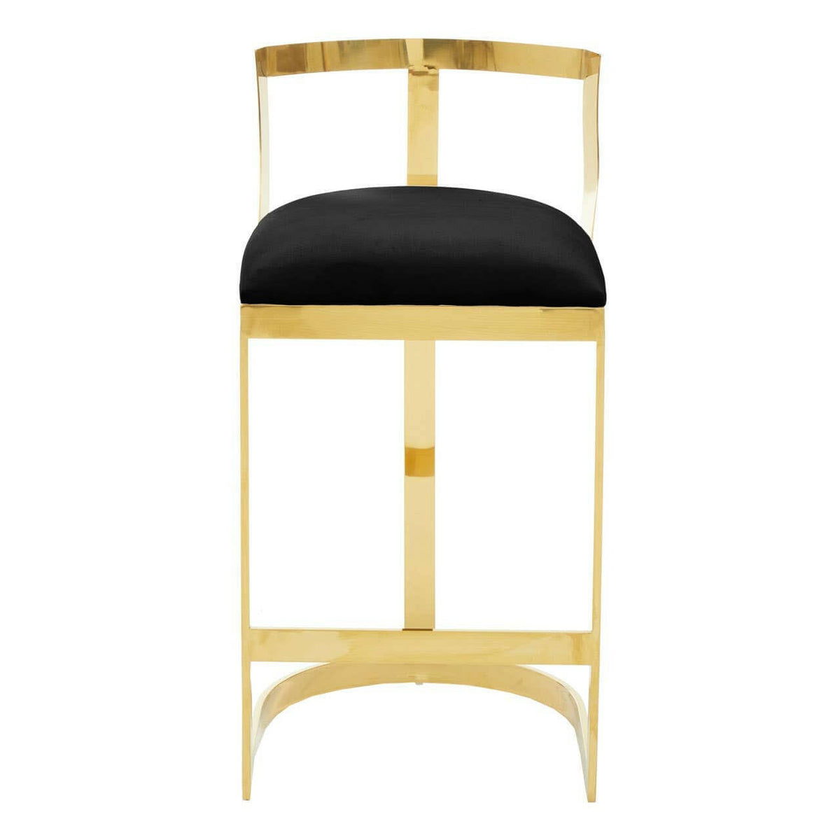 Azalea Black Velvet Bar Stool.