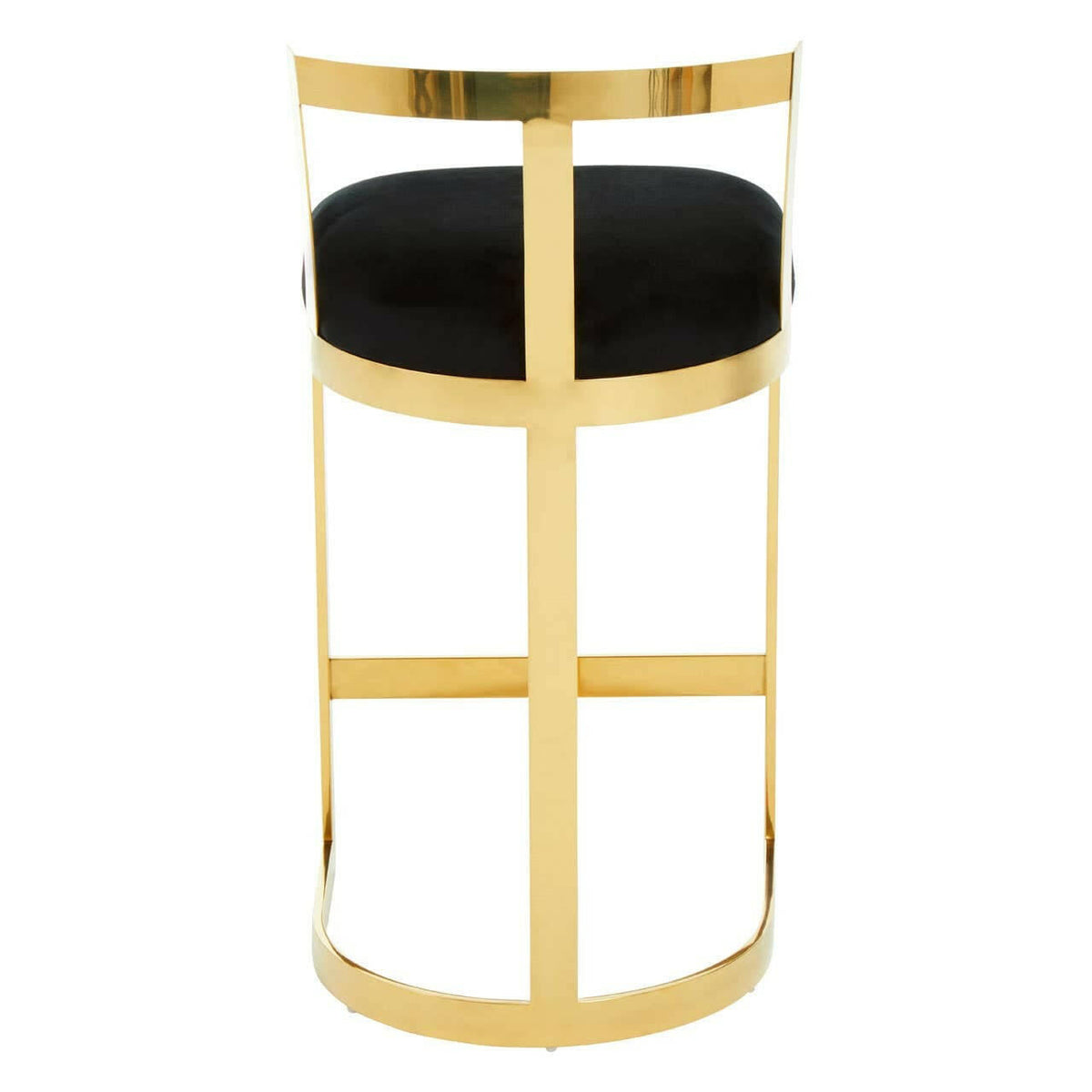 Azalea Black Velvet Bar Stool.