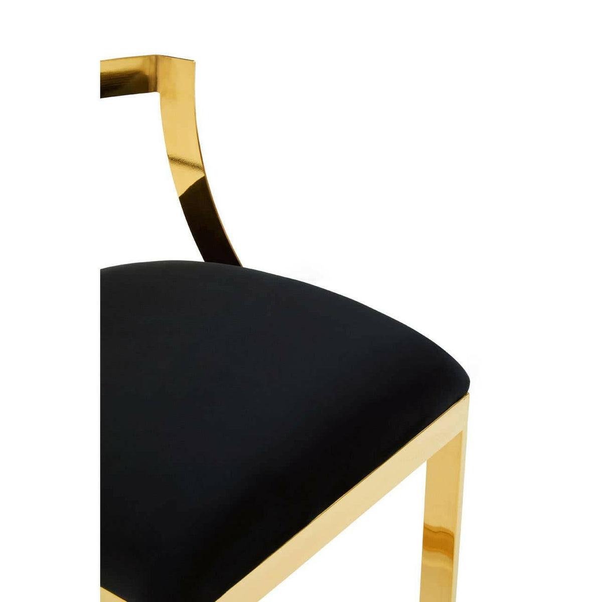 Azalea Black Velvet Bar Stool.