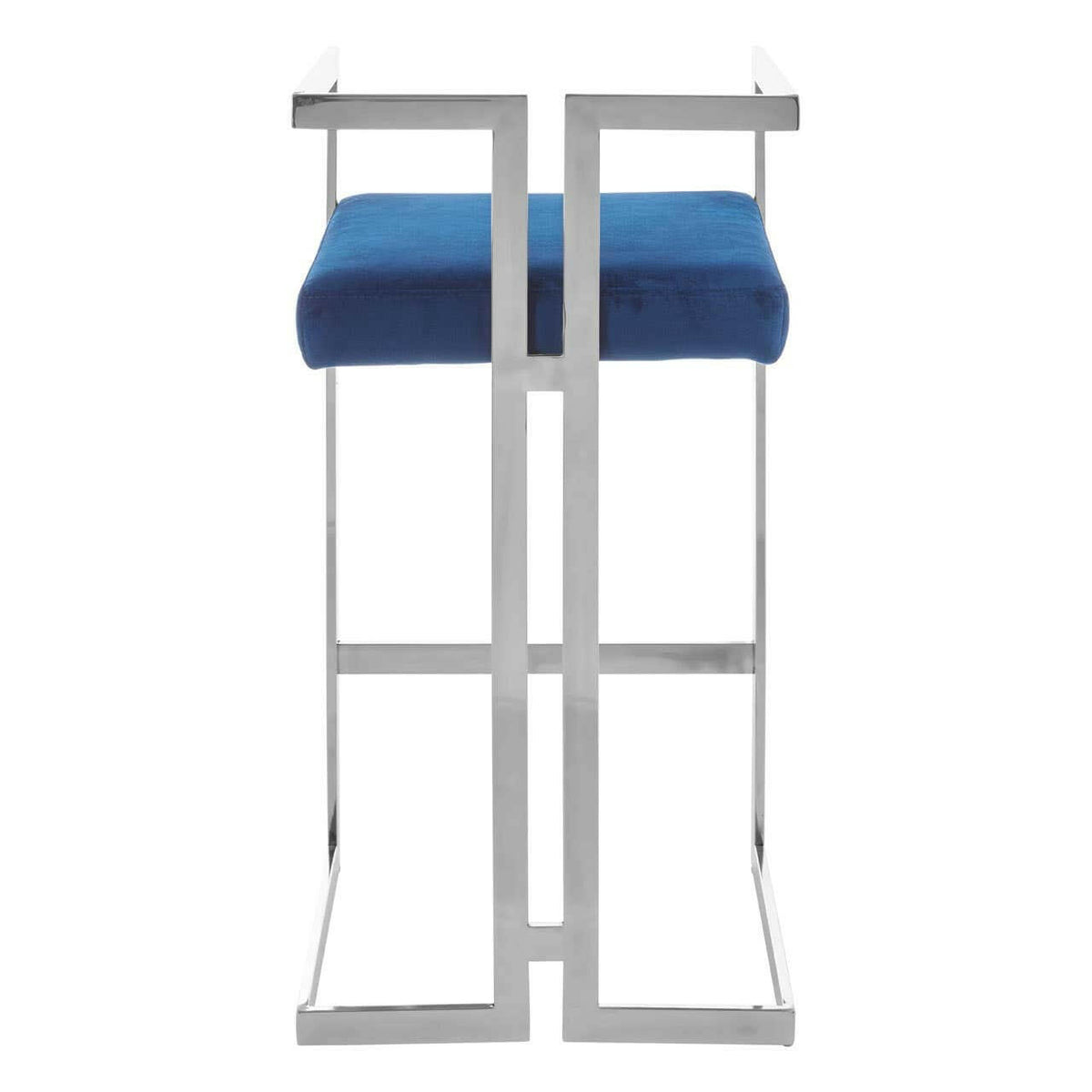 Azalea Blue Velvet Bar Stool.