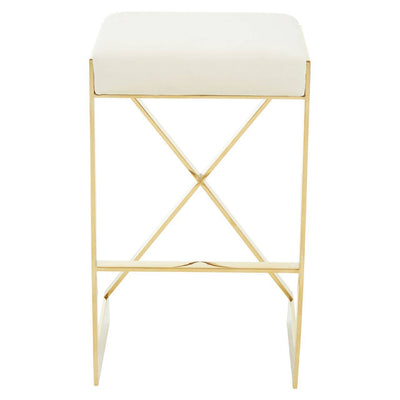 Noosa & Co. Dining Azalea Ivory And Gold Finish Bar Stool House of Isabella UK