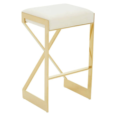 Noosa & Co. Dining Azalea Ivory And Gold Finish Bar Stool House of Isabella UK