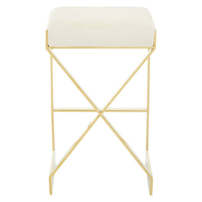 Noosa & Co. Dining Azalea Ivory And Gold Finish Bar Stool House of Isabella UK