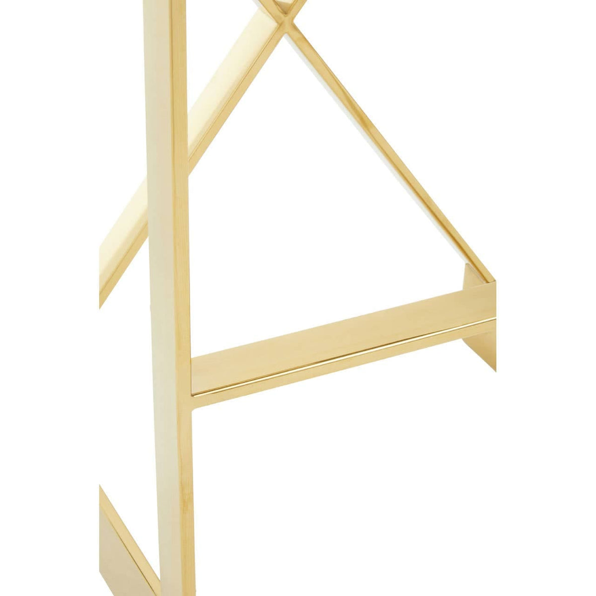 Azalea Ivory And Gold Finish Bar Stool.