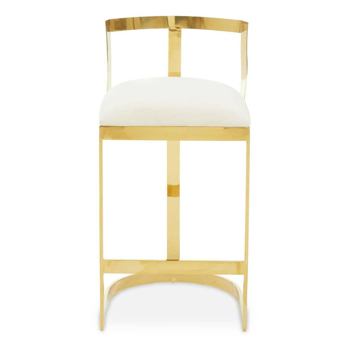 Azalea Ivory Velvet Bar Stool.