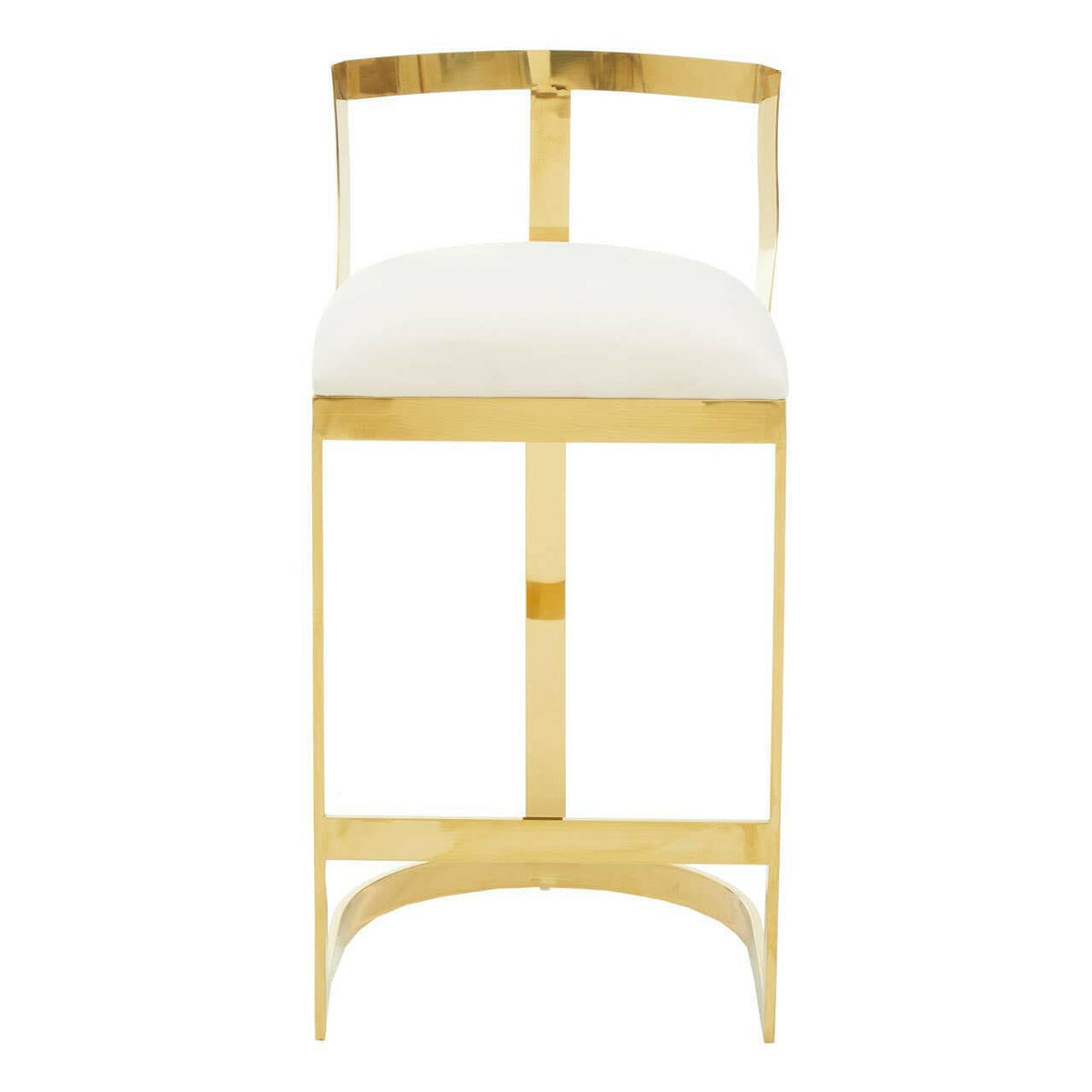 Azalea Ivory Velvet Bar Stool.