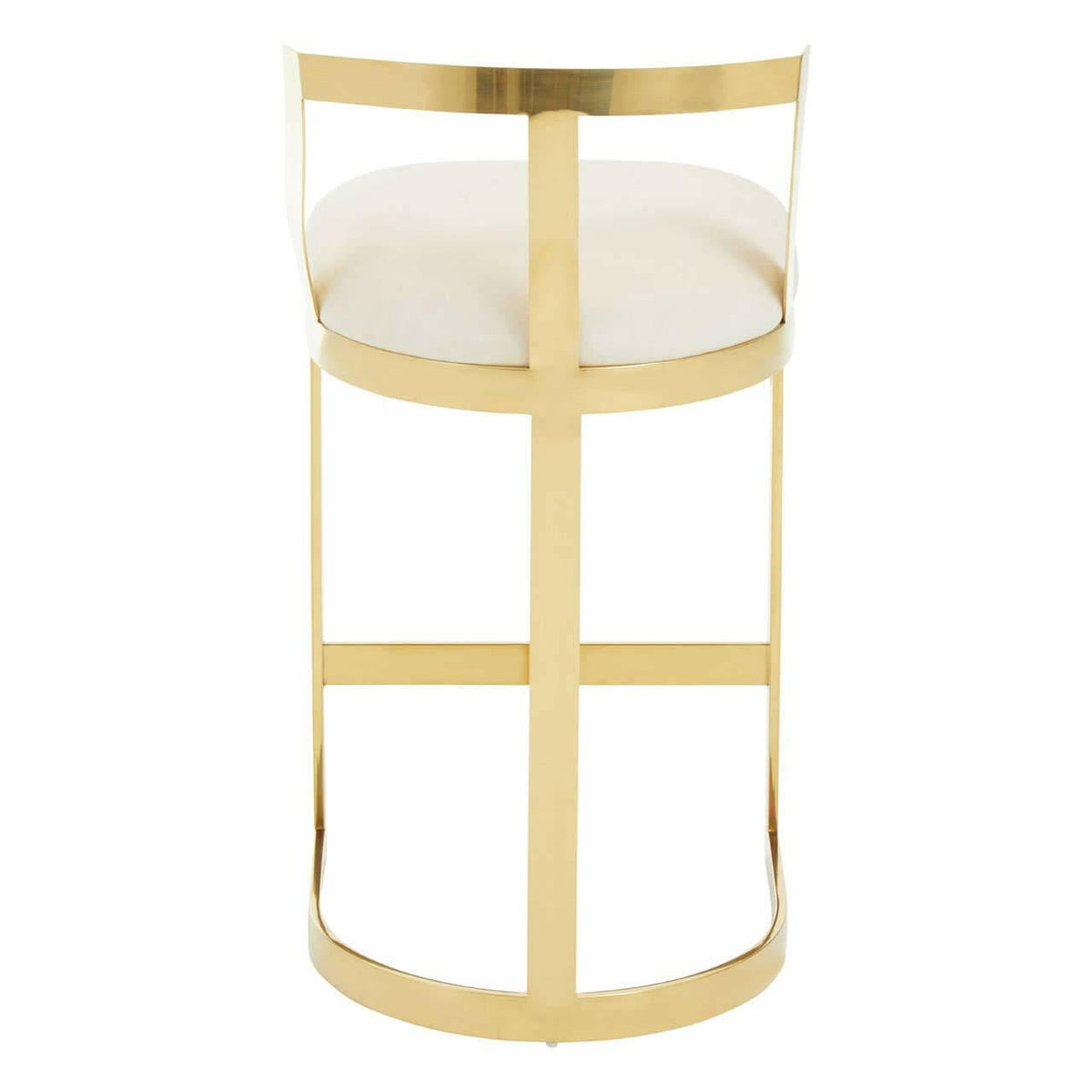 Azalea Ivory Velvet Bar Stool.