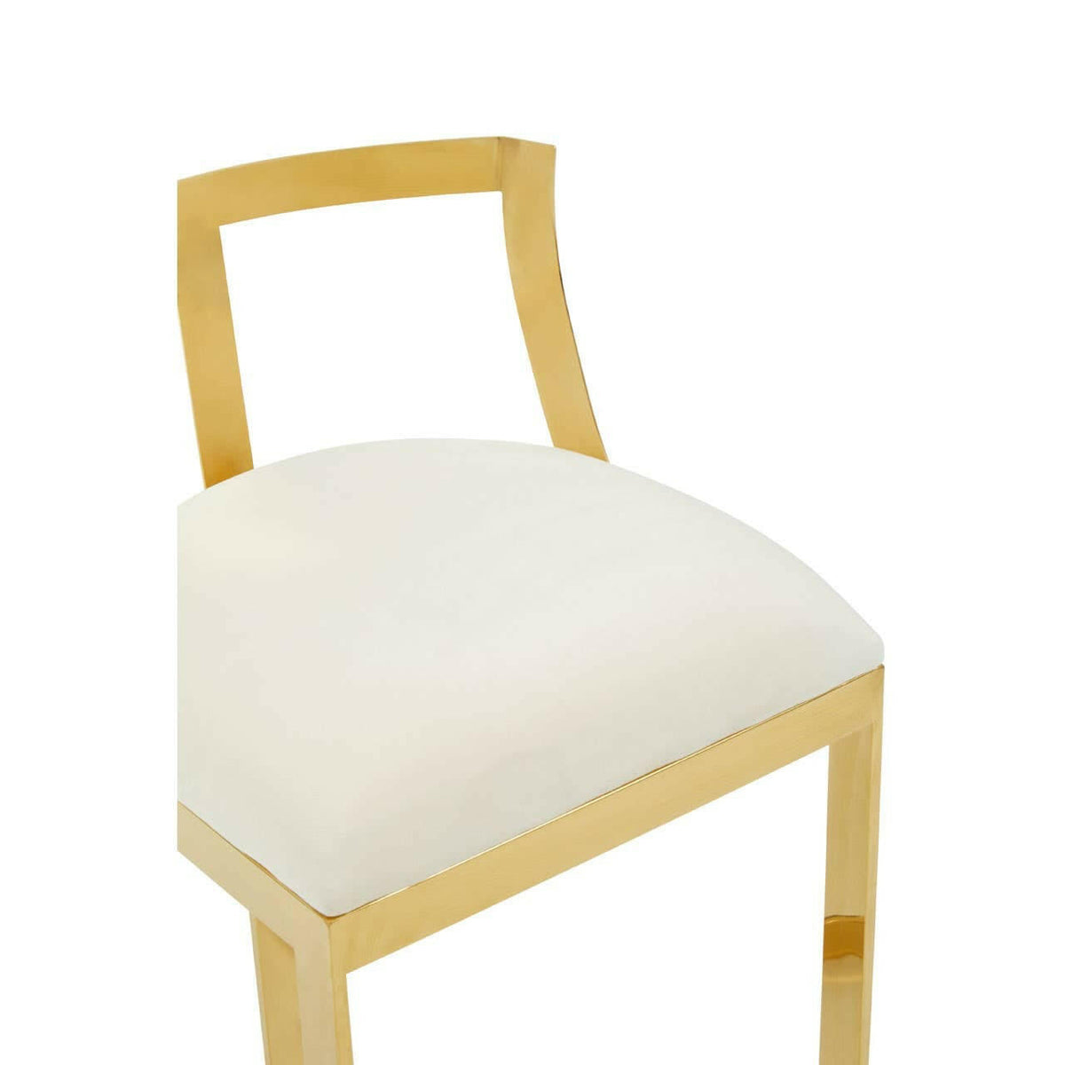 Azalea Ivory Velvet Bar Stool.