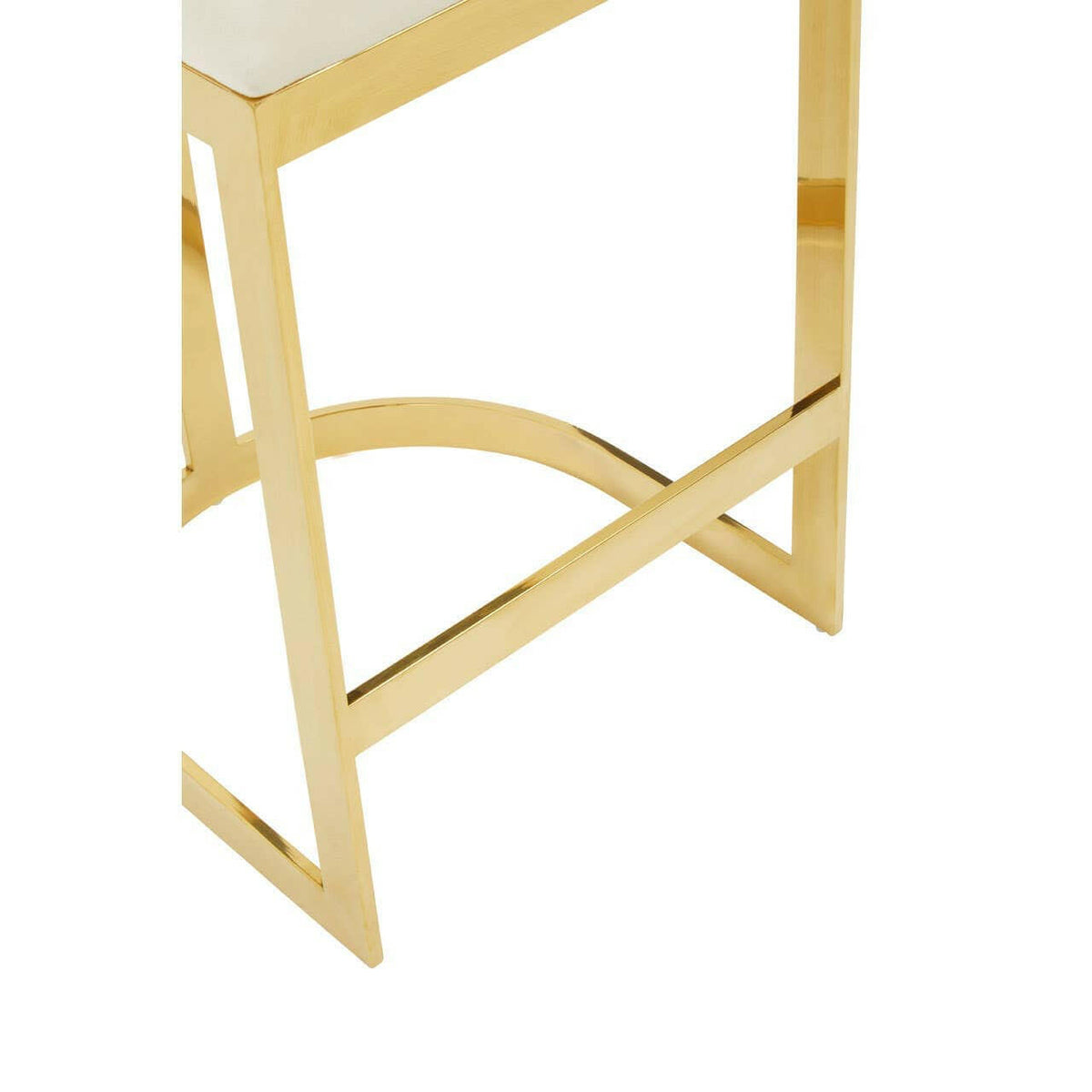 Azalea Ivory Velvet Bar Stool.
