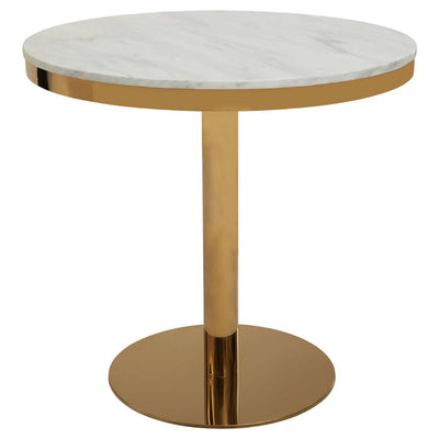 Noosa & Co. Dining Azalea Round Marble Dining Table With Gold Base House of Isabella UK