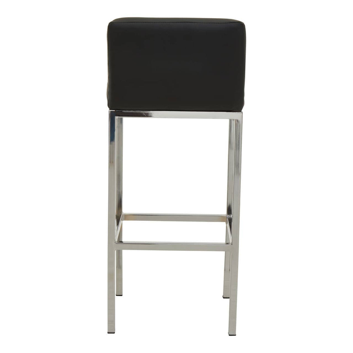 Baina Black Pu And Chrome Finish Bar Chair.