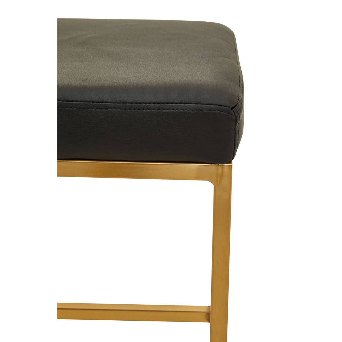 Baina Black Pu And Gold Finish Bar Stool.
