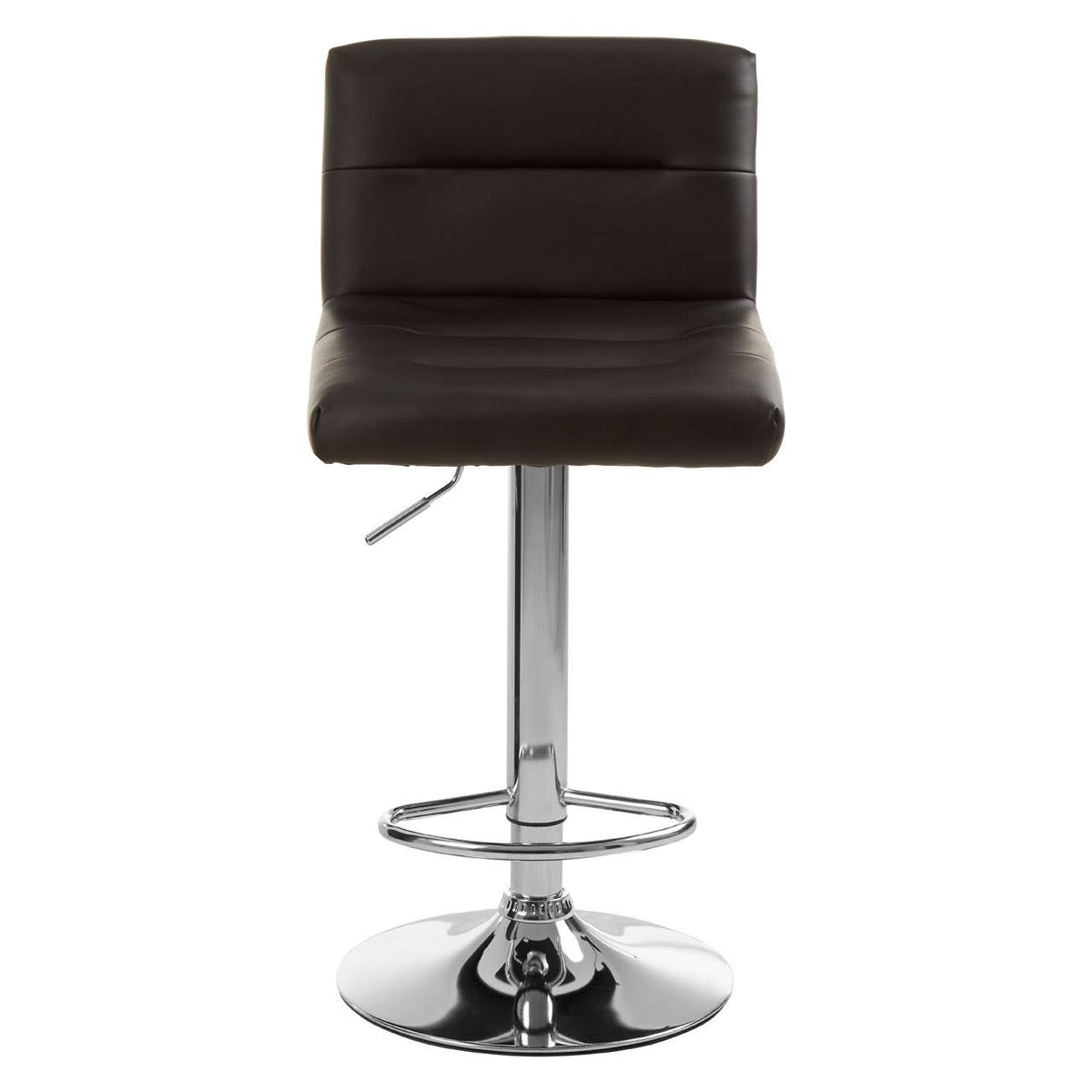 Baina Black Seat Bar Stool With Chrome Base.