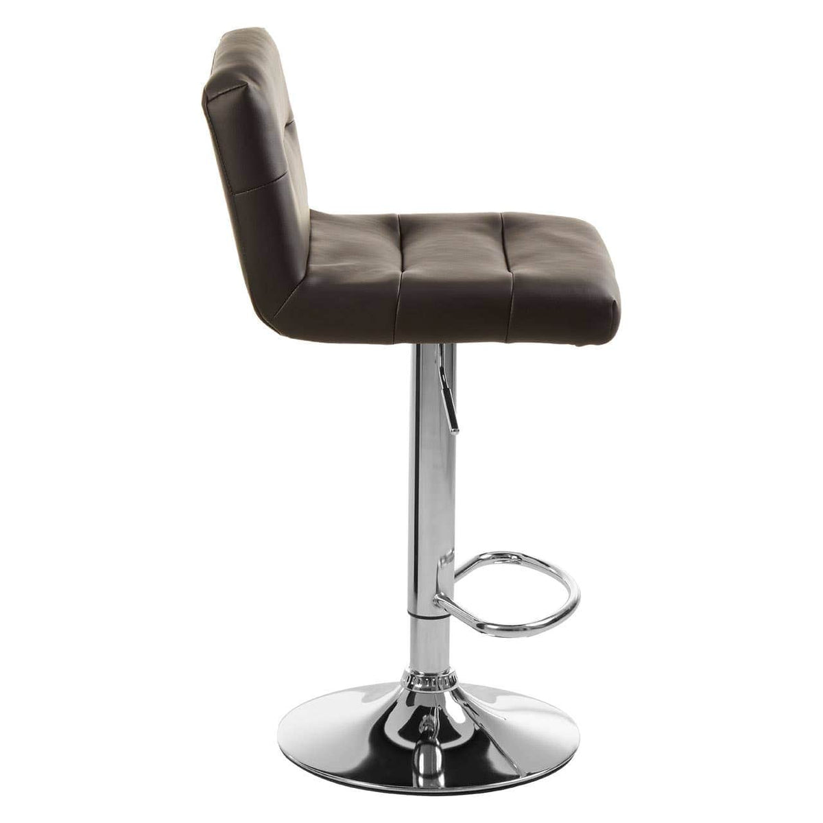 Baina Black Seat Bar Stool With Chrome Base.