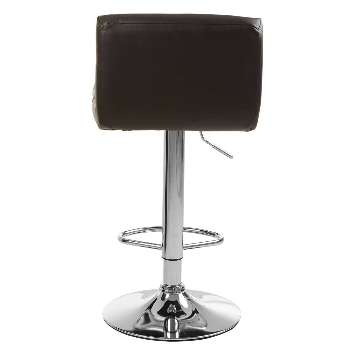 Baina Black Seat Bar Stool With Chrome Base.