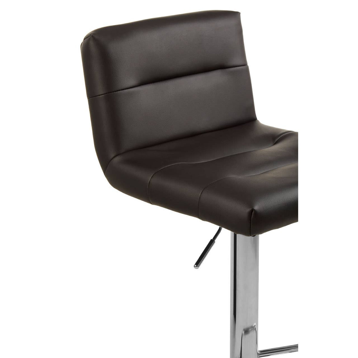 Baina Black Seat Bar Stool With Chrome Base.