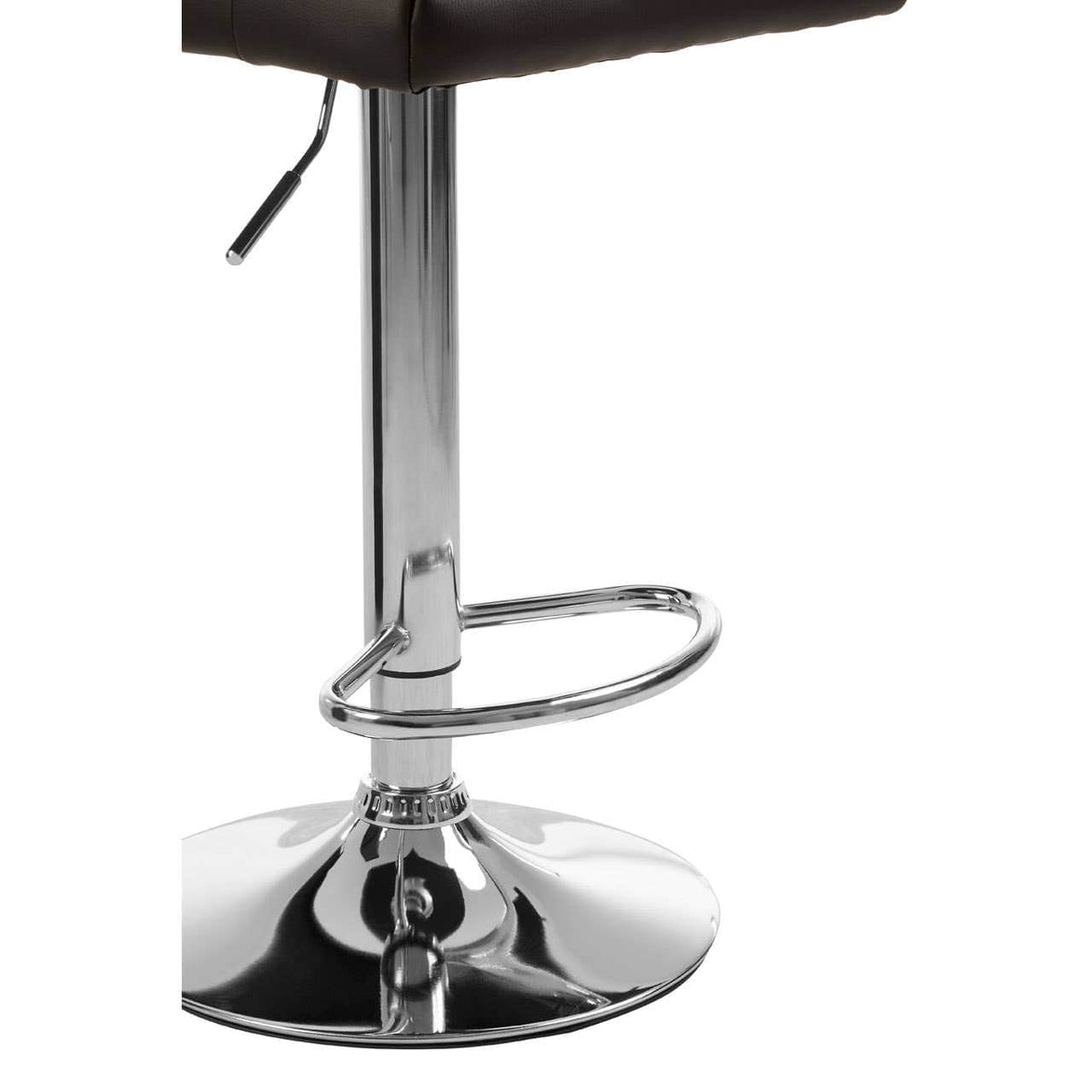 Baina Black Seat Bar Stool With Chrome Base.