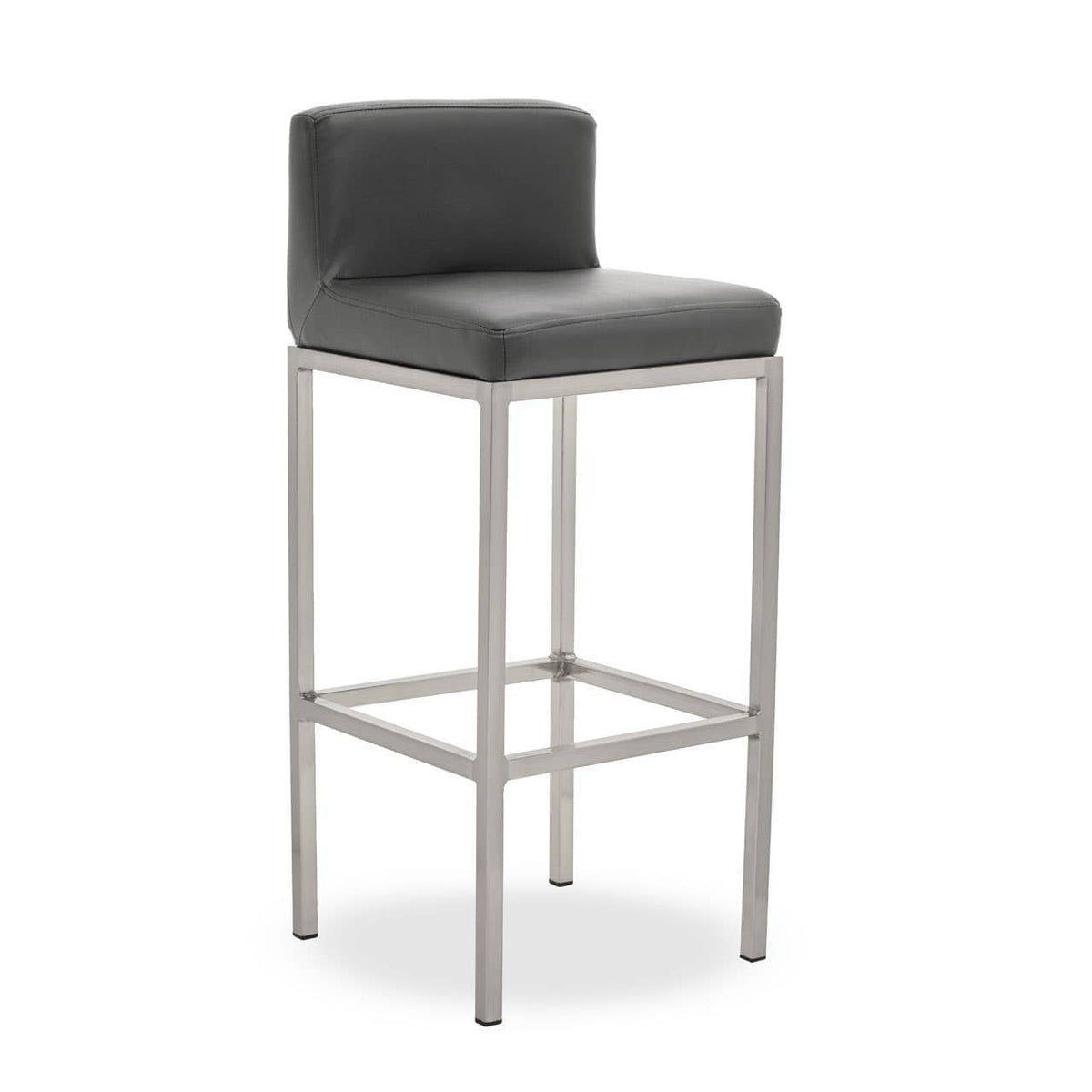 Baina Dark Grey And Chrome Finish Bar Chair.
