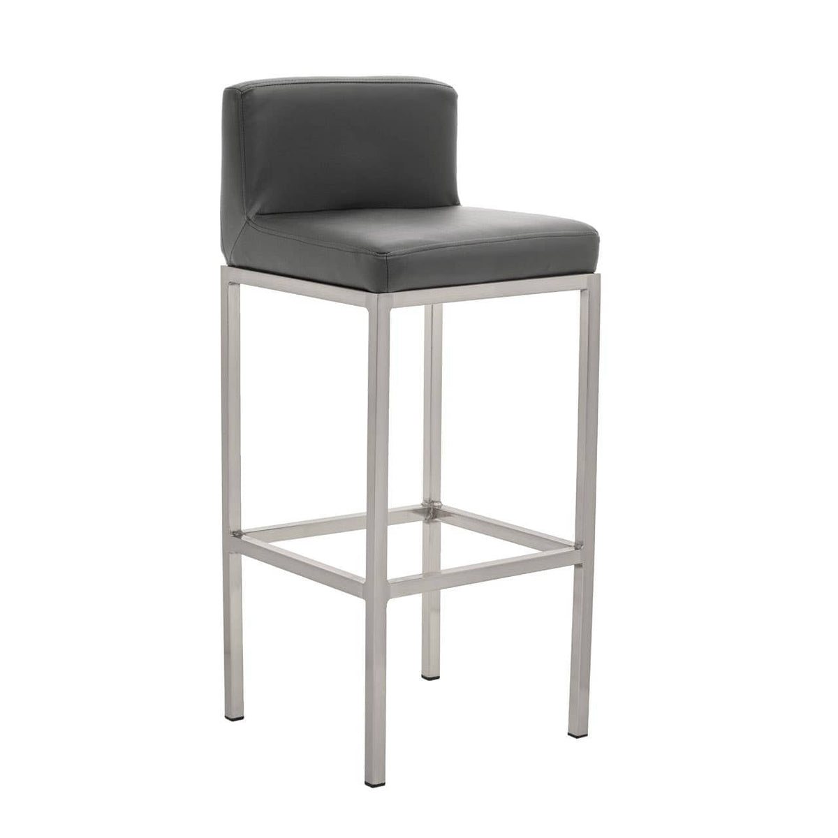 Baina Dark Grey And Chrome Finish Bar Chair.