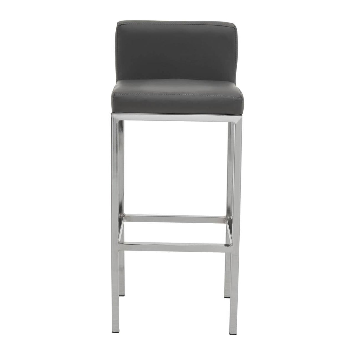 Baina Dark Grey And Chrome Finish Bar Chair.
