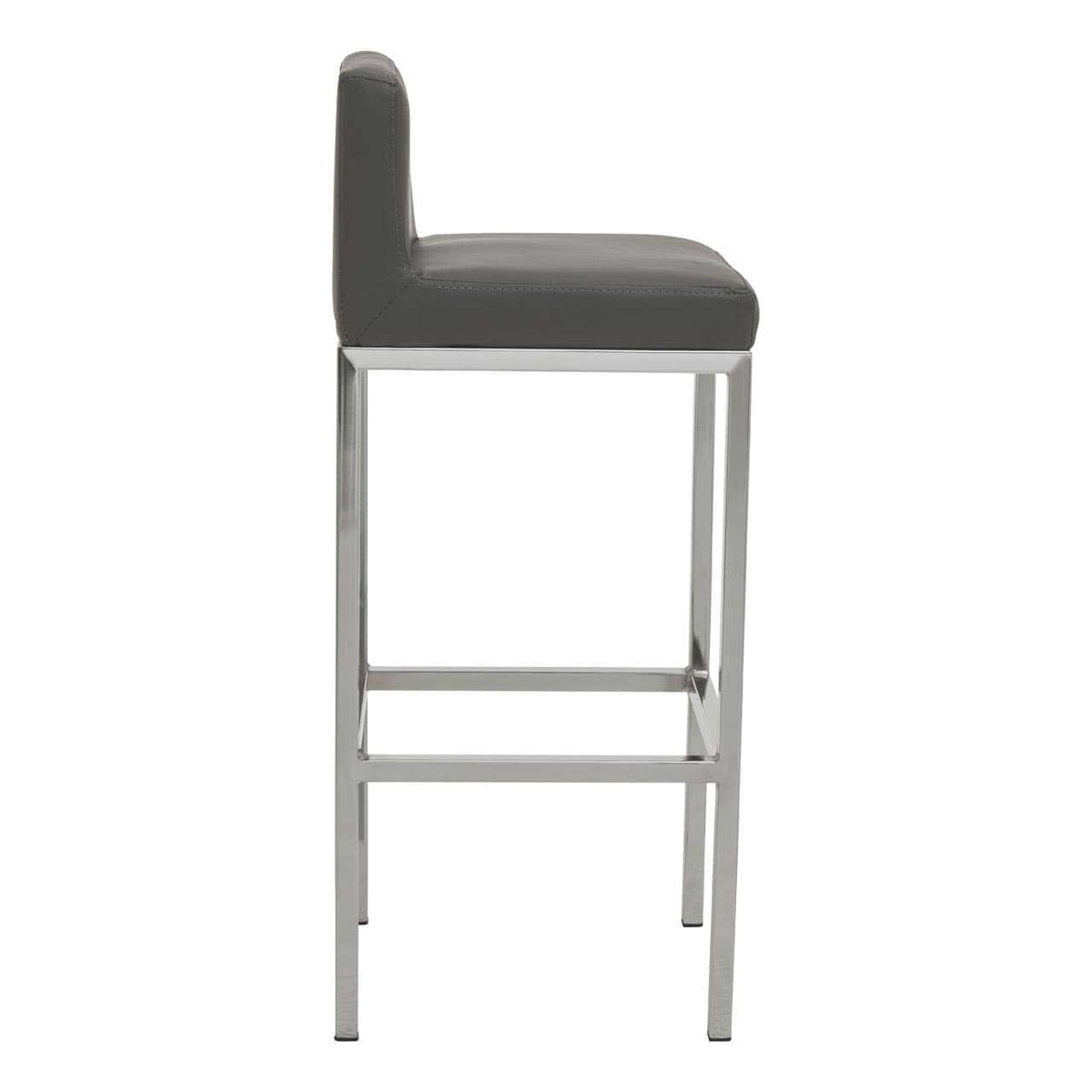 Baina Dark Grey And Chrome Finish Bar Chair.
