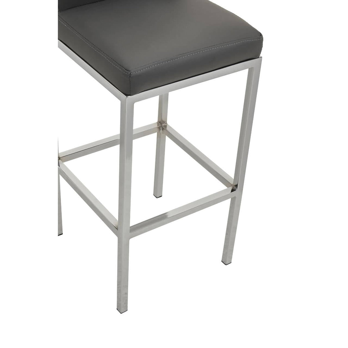 Baina Dark Grey And Chrome Finish Bar Chair.
