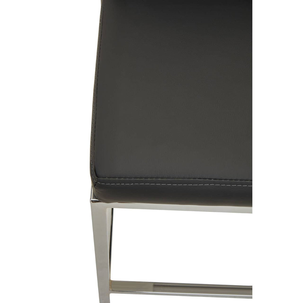 Baina Dark Grey And Chrome Finish Bar Chair.