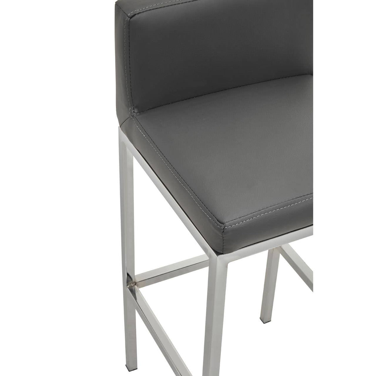 Baina Dark Grey And Chrome Finish Bar Chair.