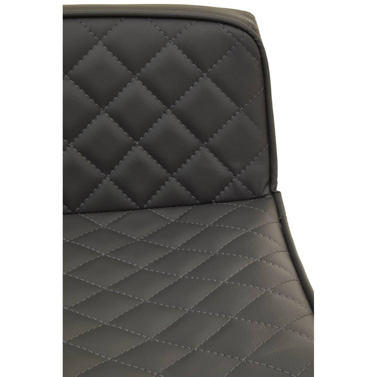 Baina Dark Grey And Chrome Square Base Bar Stool.