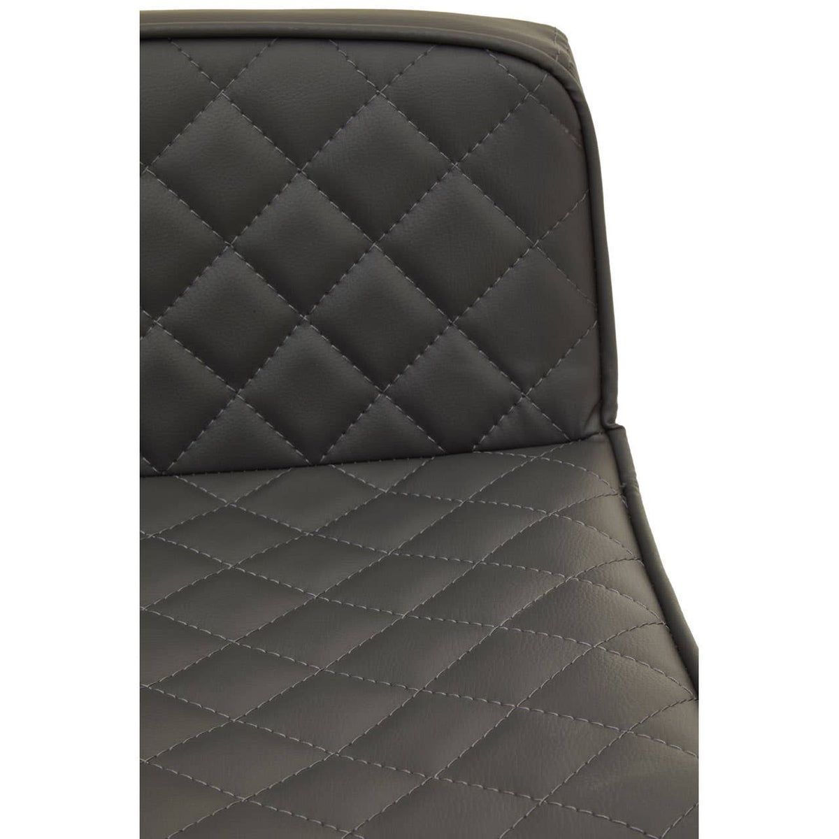 Baina Dark Grey And Chrome Square Base Bar Stool.