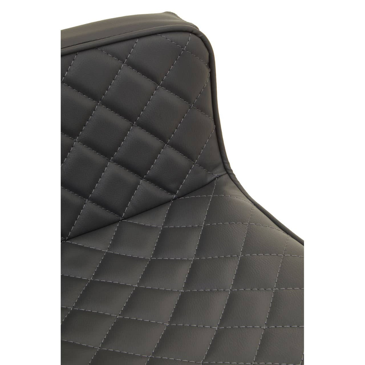 Baina Dark Grey And Gold Square Base Bar Stool.