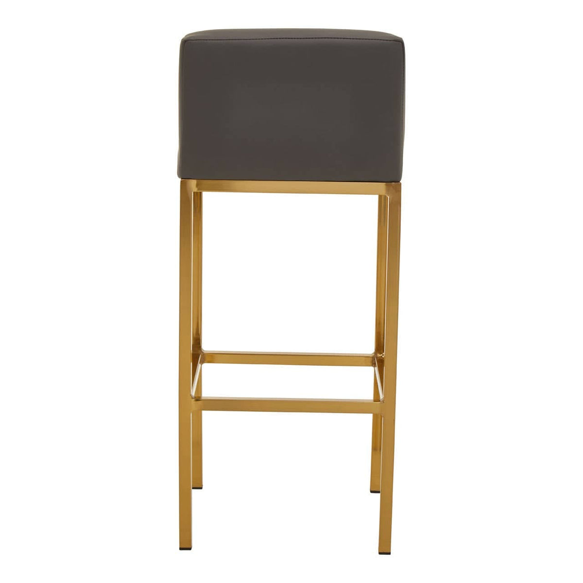 Baina Dark Grey Pu And Gold Finish Bar Chair.