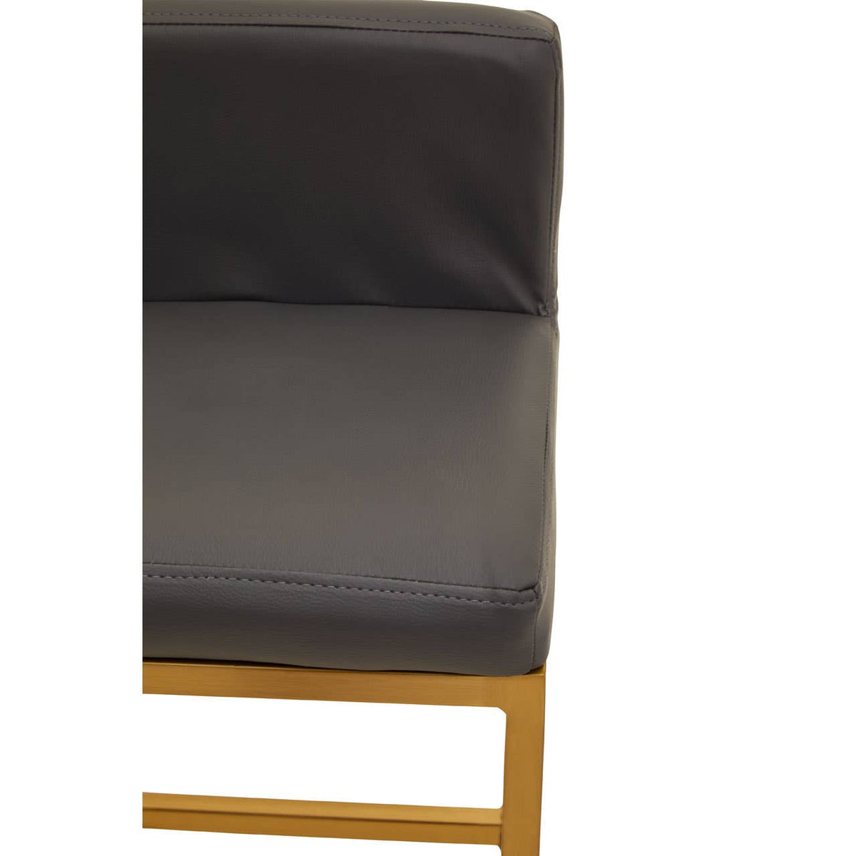 Baina Dark Grey Pu And Gold Finish Bar Chair.