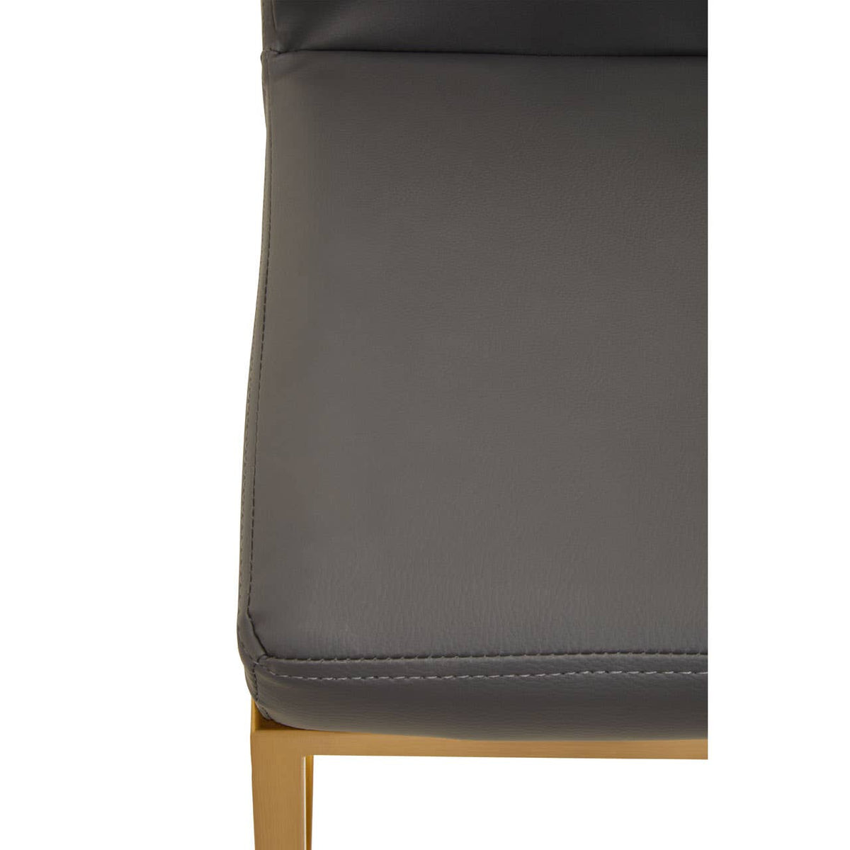 Baina Dark Grey Pu And Gold Finish Bar Chair.