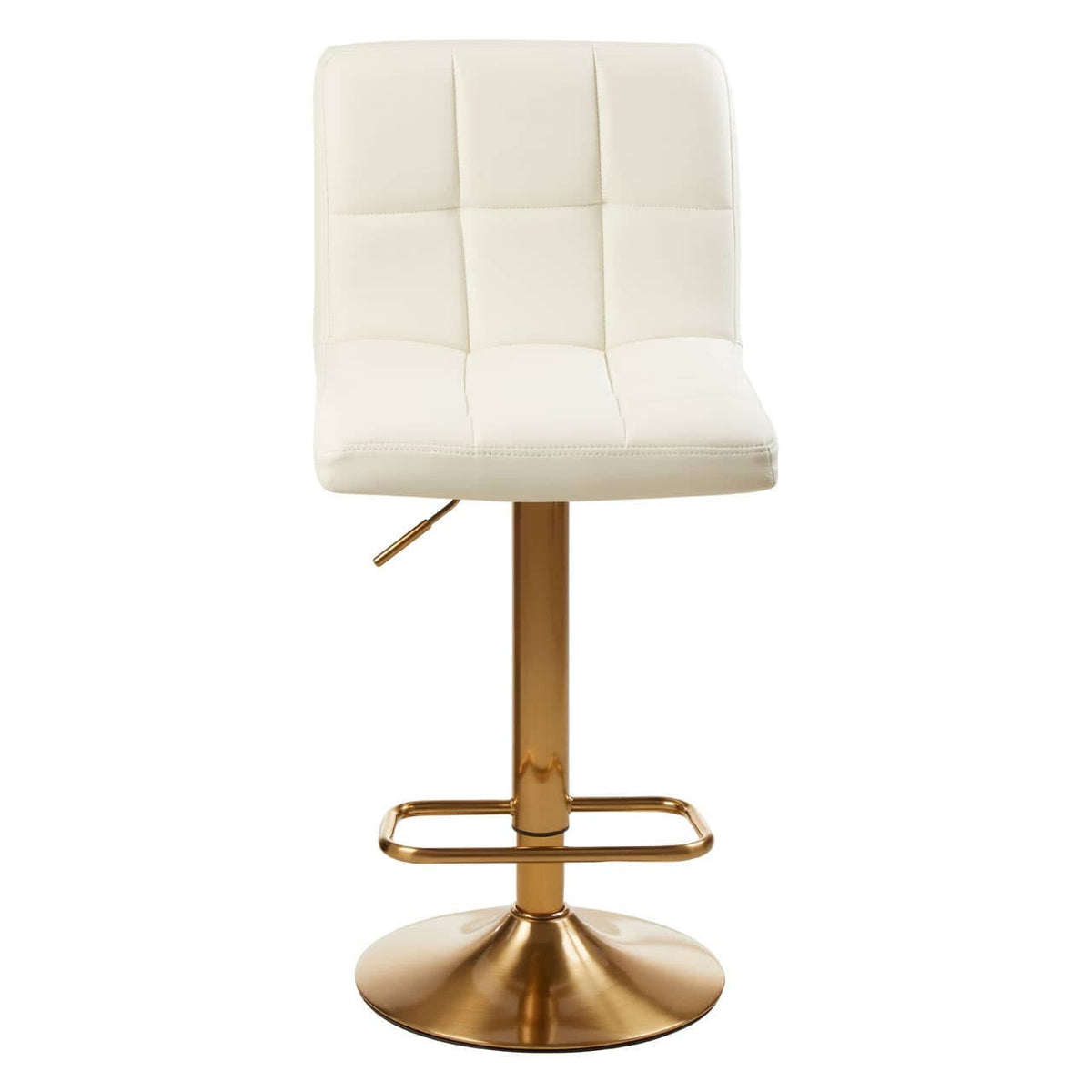 Baina Gold And White Finish Bar Stool.