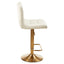 Baina Gold And White Finish Bar Stool.