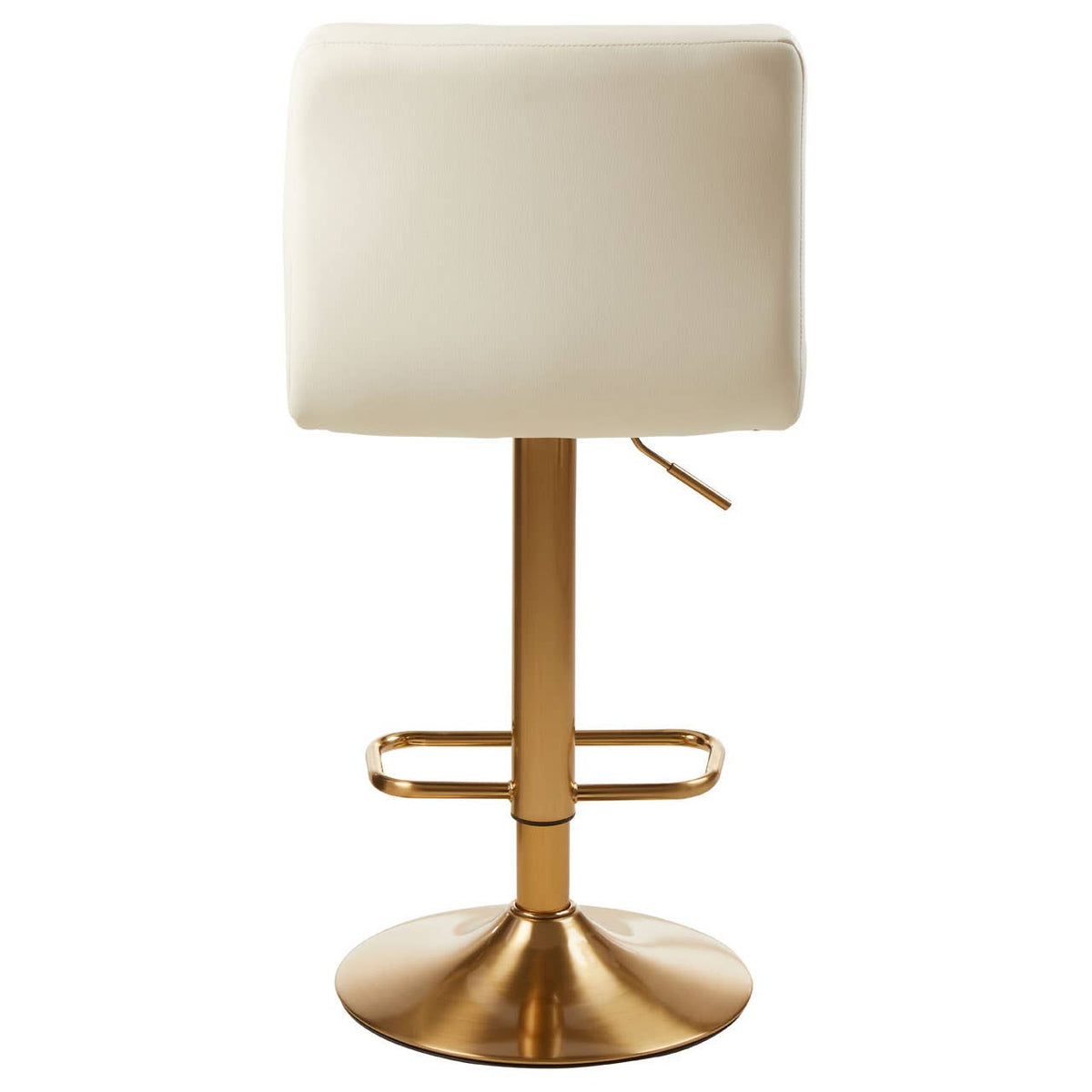 Baina Gold And White Finish Bar Stool.