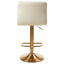 Baina Gold And White Finish Bar Stool.