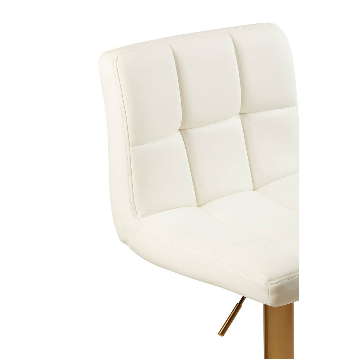 Baina Gold And White Finish Bar Stool.