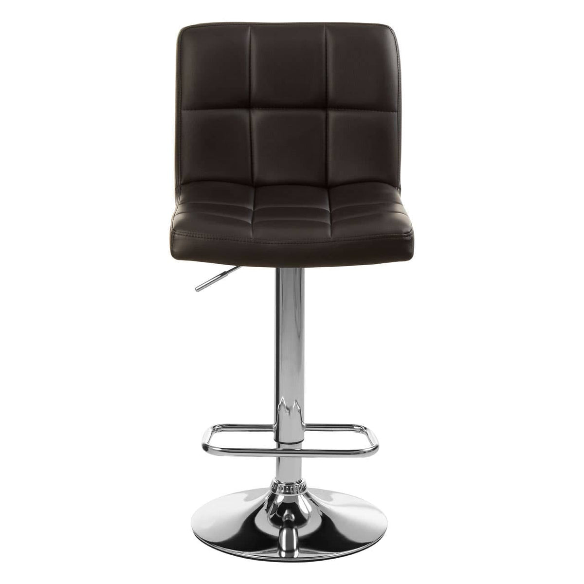 Baina Quilted Bar Stool With Chrome Base.