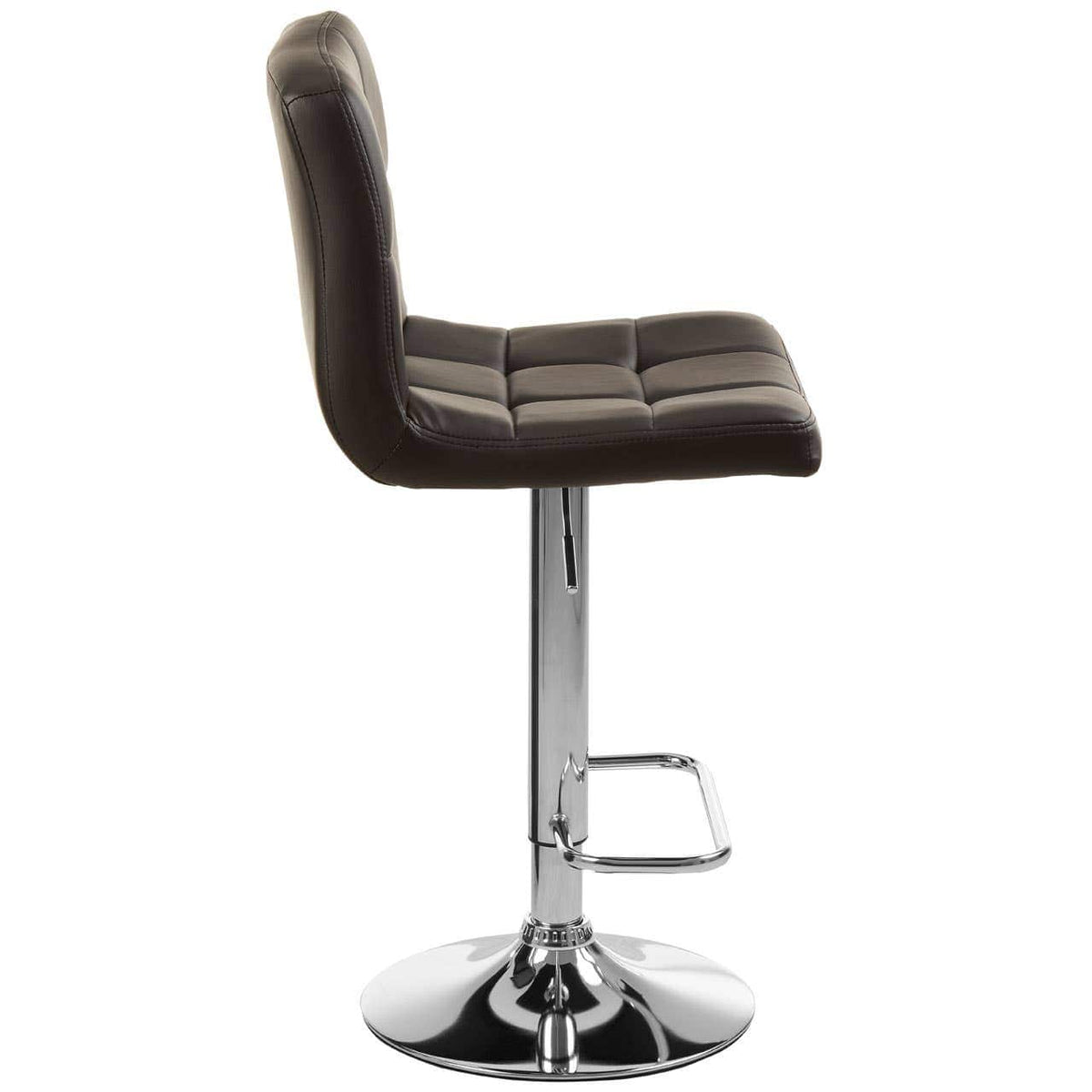 Baina Quilted Bar Stool With Chrome Base.